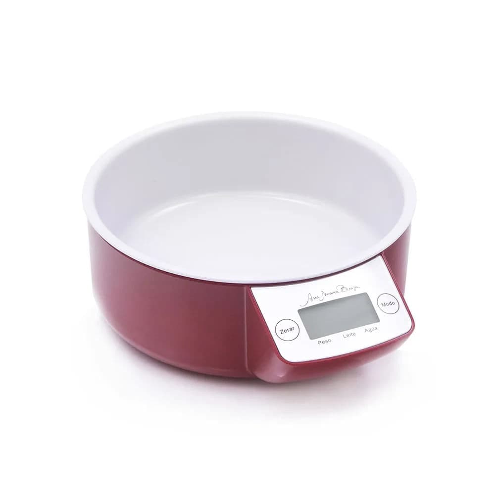 Balança de Cozinha Digital 5kg Vermelha - Ana Maria Braga