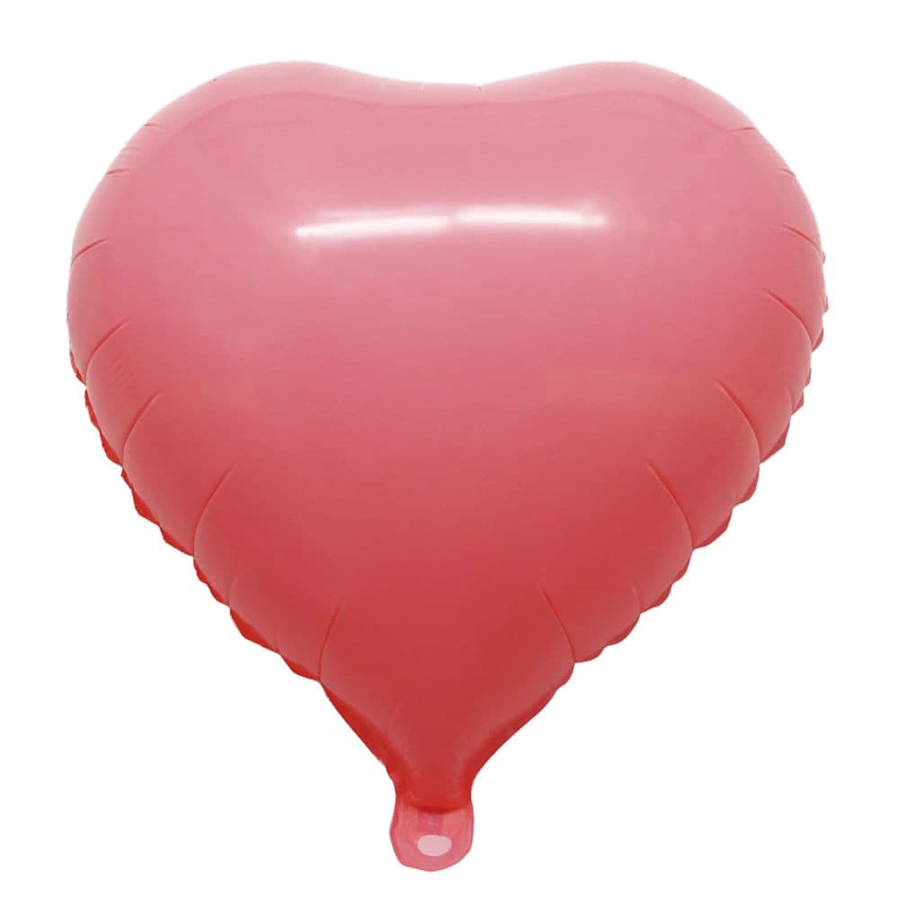 Balão de Coração Macaron Vermelho 18 Polegadas - Silver Plastic