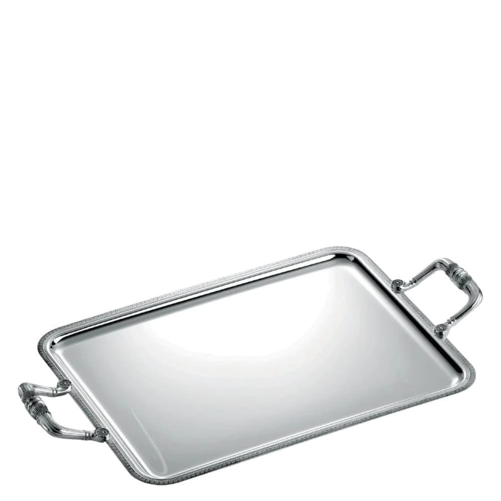 Bandeja de Prata com Alça Christofle Malmaison 43x30cm