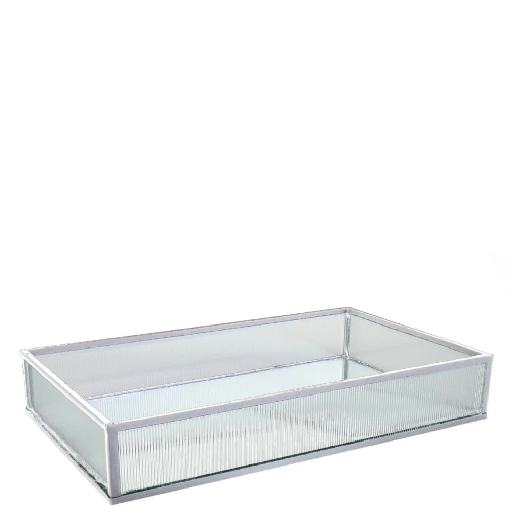 Bandeja de Vidro Higge Inox 25x15cm