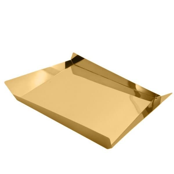 Bandeja M Ritratto Revestido Em Ouro Riva Prataria 32 cm