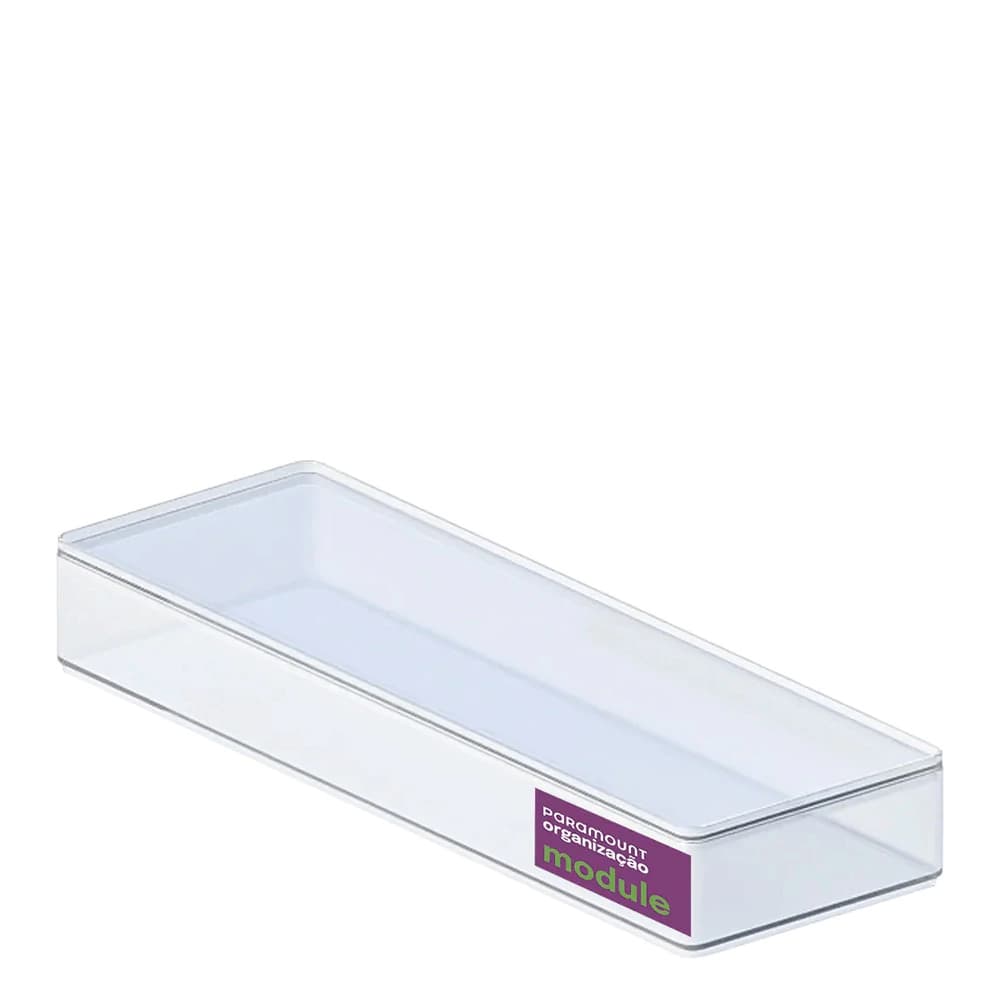 Caixa Organizadora de Acrílico com Tampa 41x14x6cm