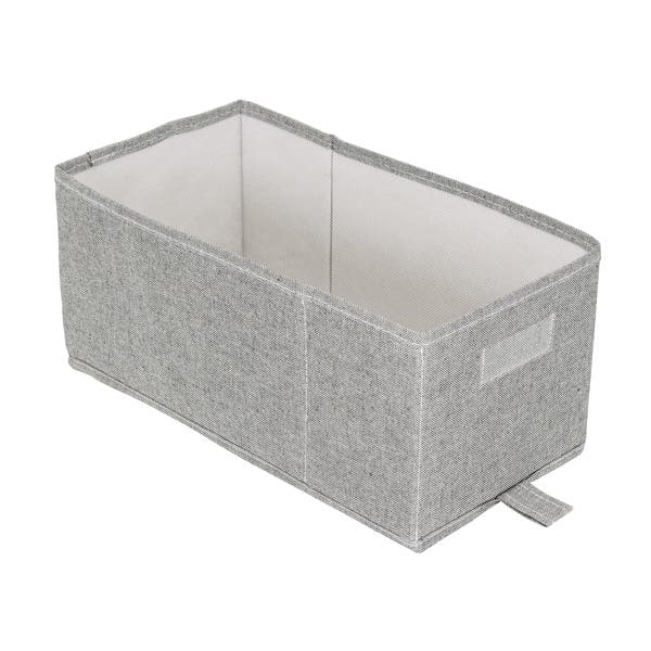 Caixa Organizadora Fibra Papel Cinza EVO'M 16x18x35 cm Spaceo