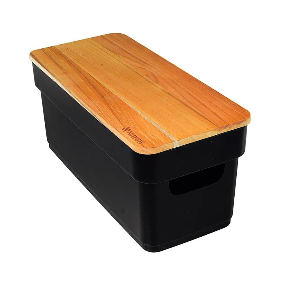 Caixa Organizadora Flat com Tampa 2,35l Preto - Nitron