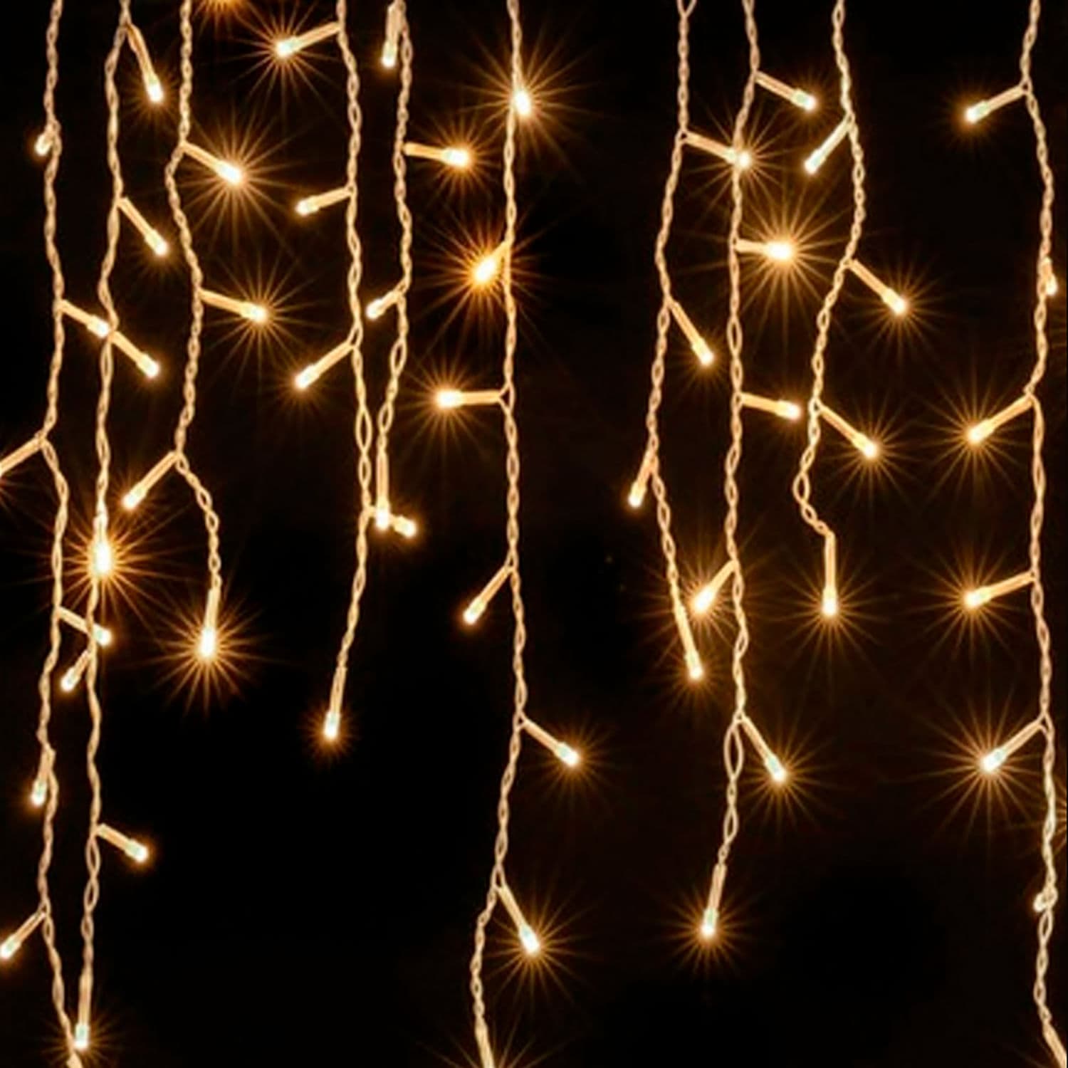 Cascata Natalina 400 Leds 8 Funções Branco Morno 220v - V8