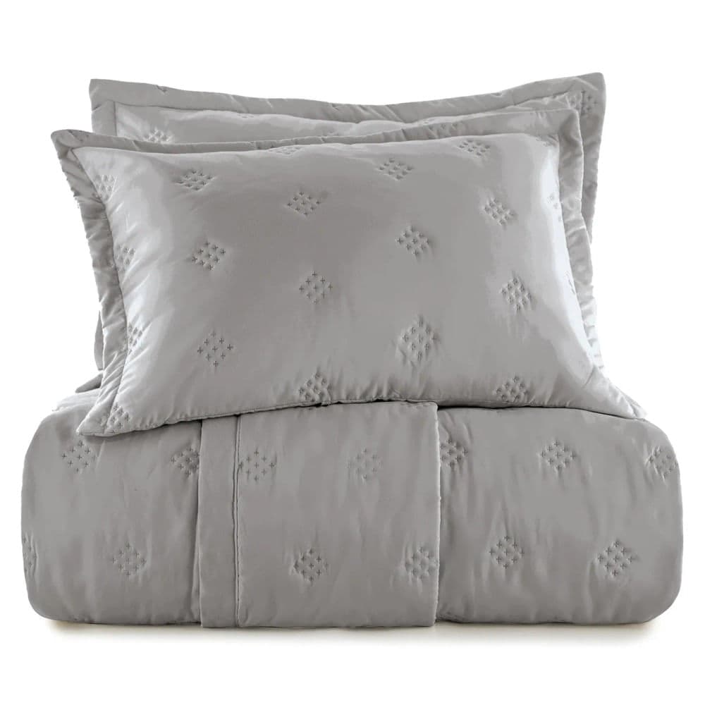 Colcha de Casal Diamond 3 Peças Cinza Sílex - Altenburg