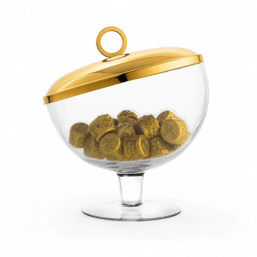 Compoteira Marino com Revestimento em Ouro 24K Riva — Única