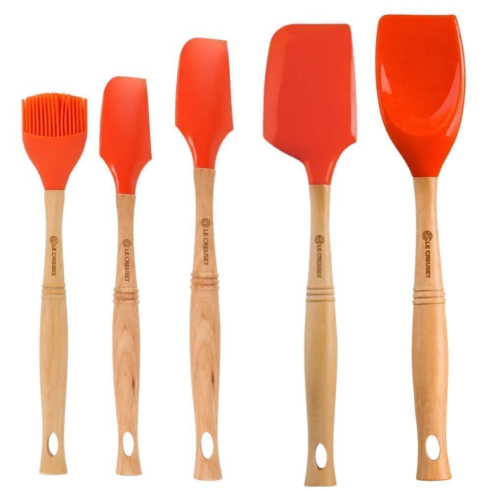 Conjunto de Utensílios de Silicone Le Creuset Venus Laranja 5pçs