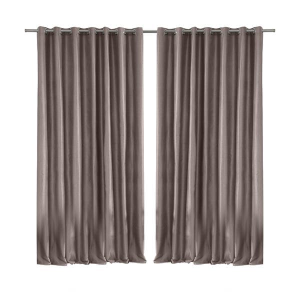 Cortina Blend Duna Bella Janela Ilhós 2 Folhas 4x2,6m Bege