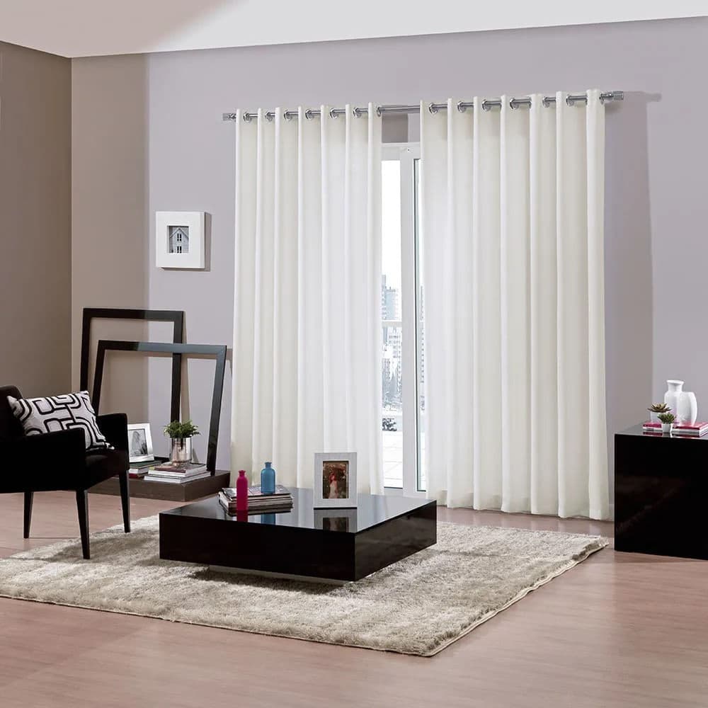 Cortina para Sala e Quarto Duplex Bellini 2,6x1,7m Areia - Bella Janela