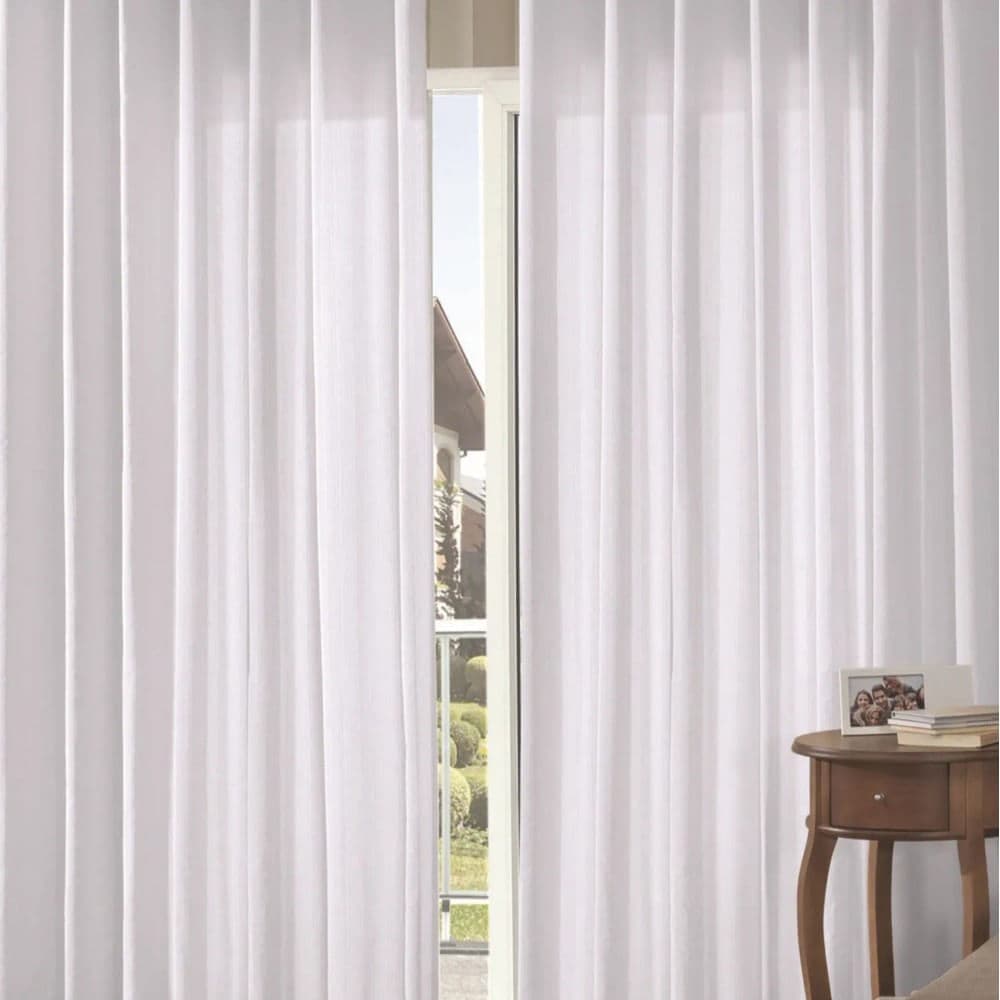 Cortina Rústica Pantex Ii 4,2x2,5m Branco - Bella Janela