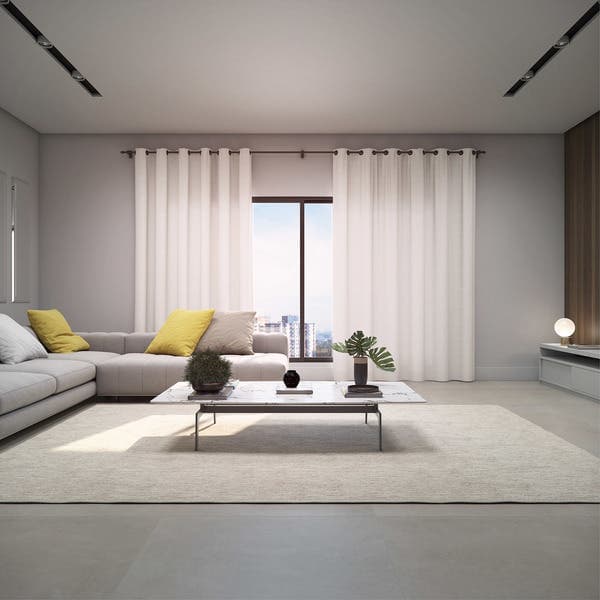 Cortina Veneza Beca Decor Ilhós 2 Folhas 4,00x2,60m Bege