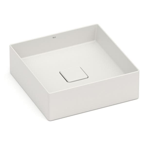 Cuba para Banheiro de Apoio Louça Quadrada Beige 35x35cm Terra Roca