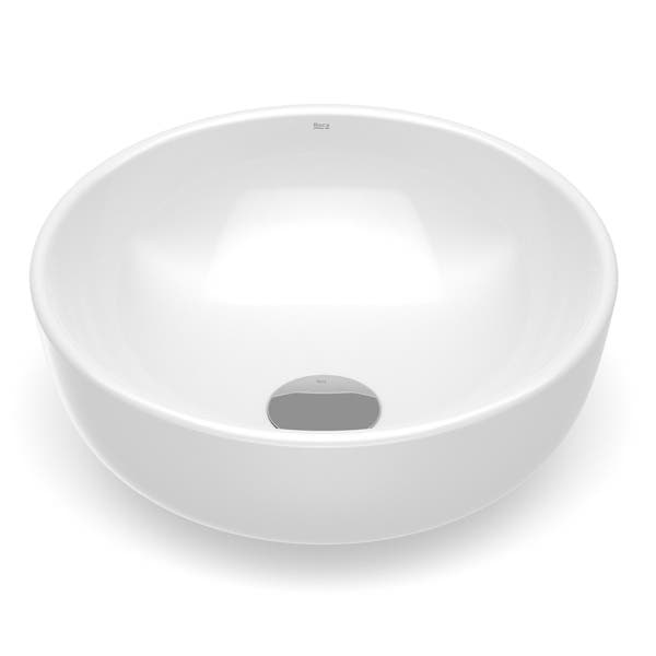 Cuba para Banheiro de Apoio Louça Redonda Branca 35cm Optica Roca
