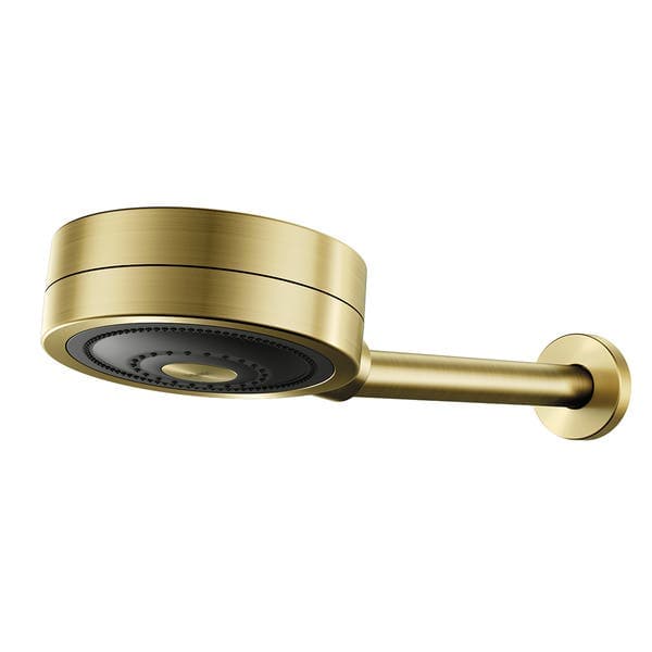 Ducha Redonda Parede Ouro Escovado New Technoshower Docol