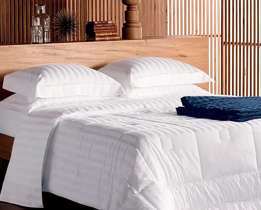 Edredom Andreza Stripe Queen com 2 Fronhas - Percal 260 Fios
