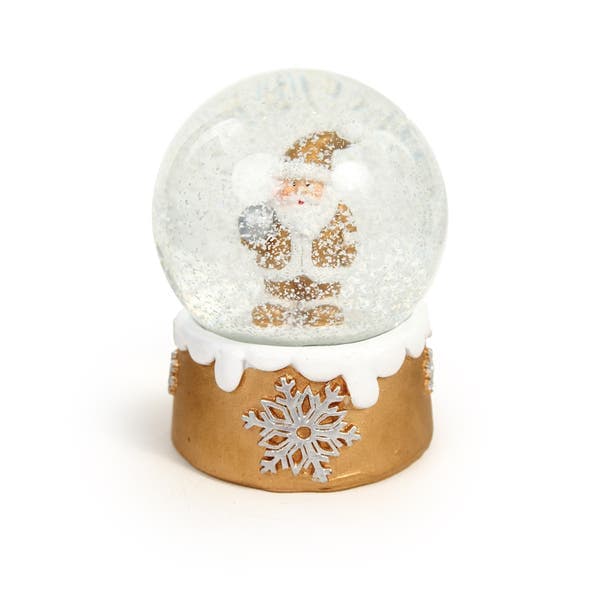 Enfeite Globo de Vidro Resina Ouro Velho 8x6x6cm Cromus