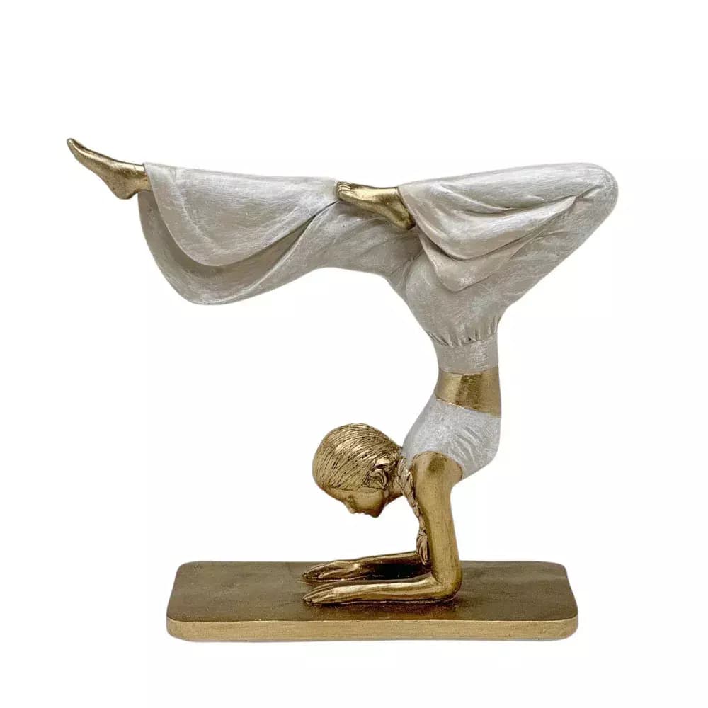 Escultura Mulher Yoga — Única