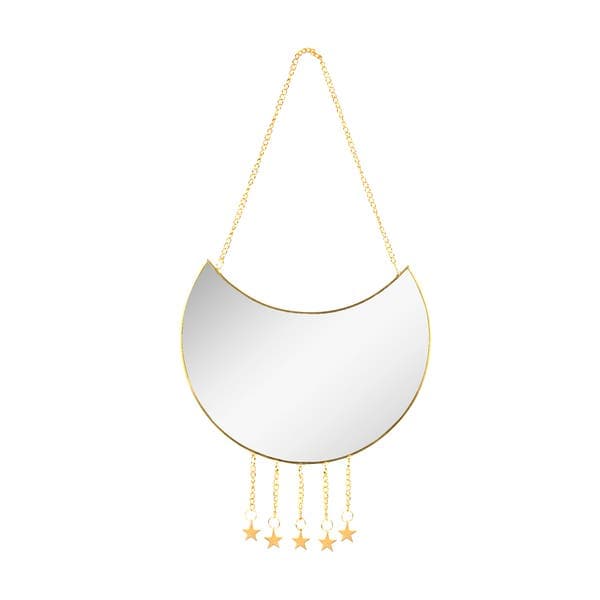 Espelho Decorativo Lua Dourado 20x18cm