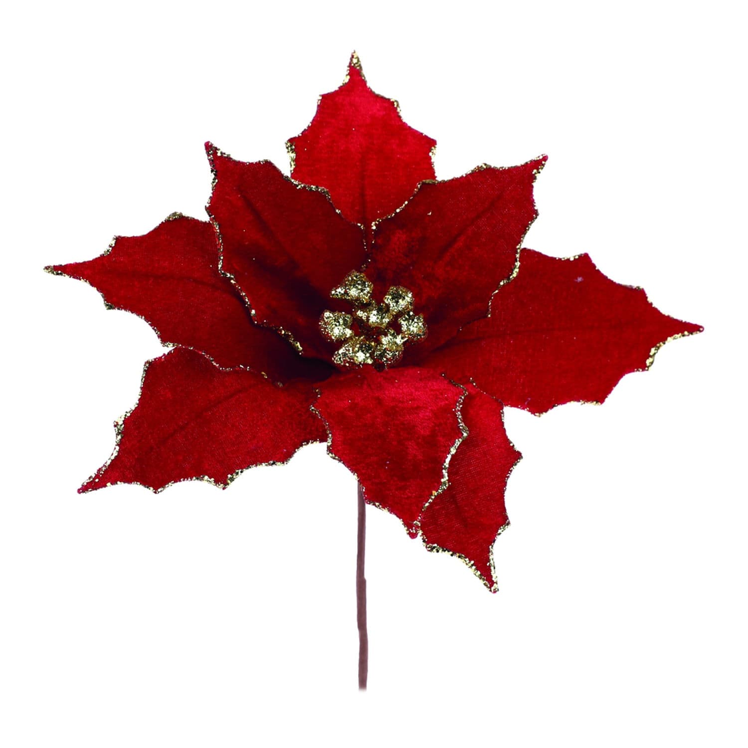 Flor Decorativa Poinsétia 18cm Vermelho Natal - Hub.me