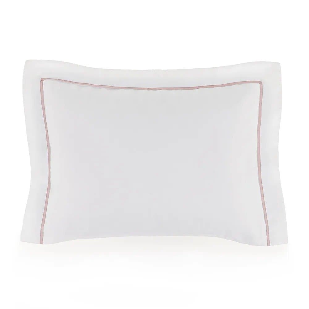Fronha Bambini Dolce 300 Fios Trussardi 30 x 40 cm Branco e Rosa