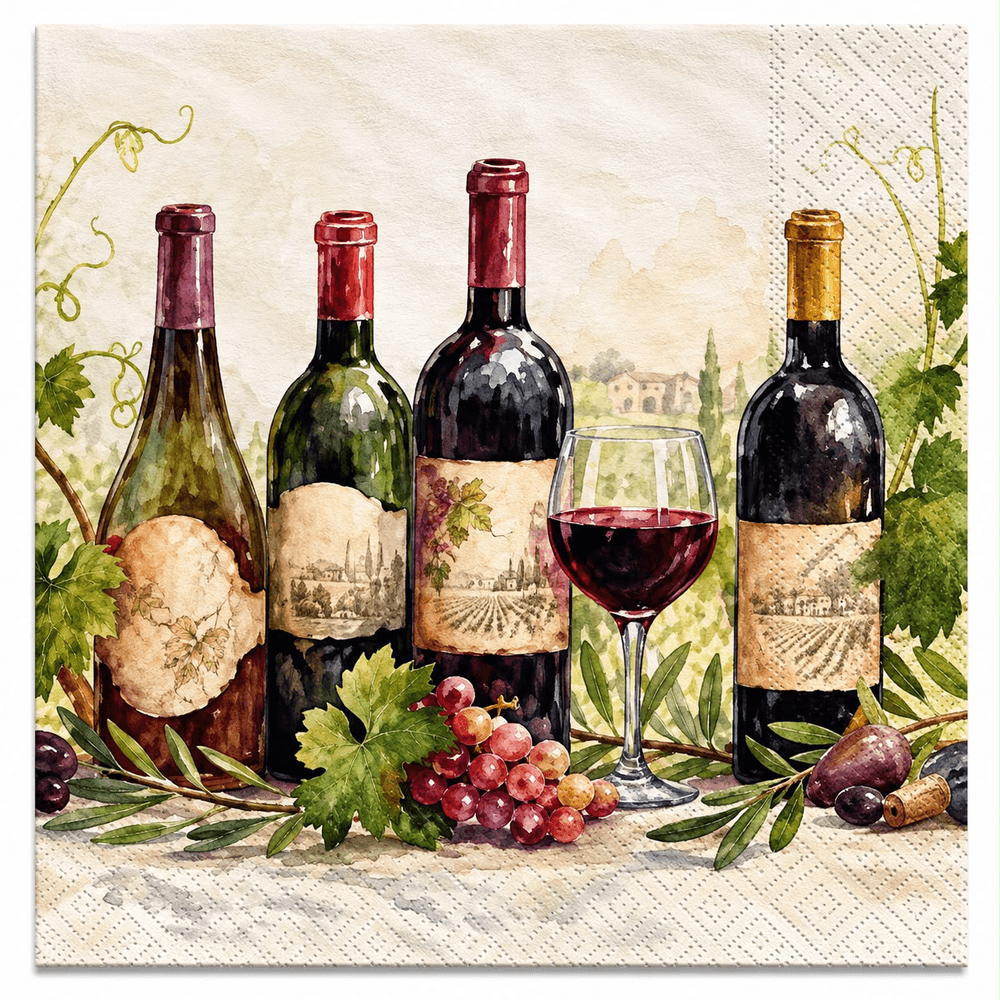Guardanapo 33 Wine Bottles - Ambiente