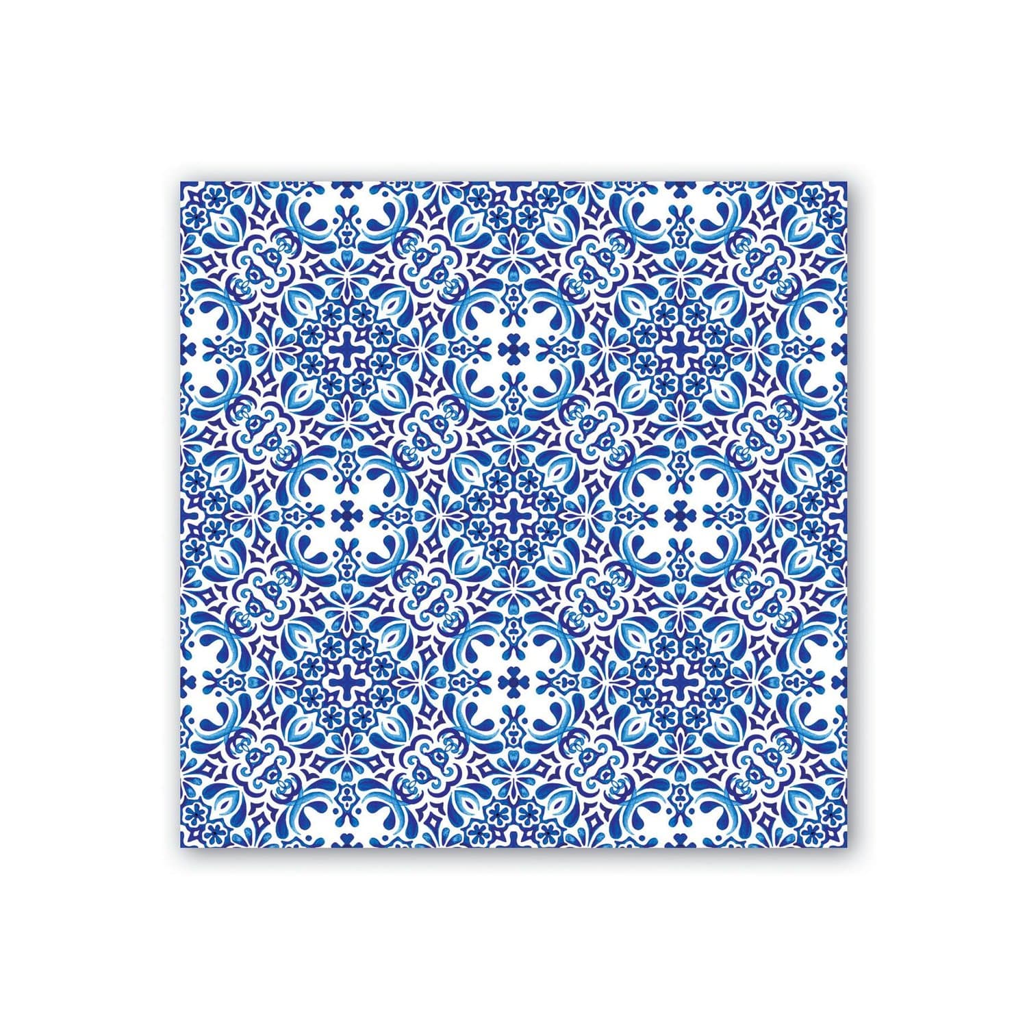 Guardanapo Lanche Indigo Seas Michel Design 16,5x16,5cm