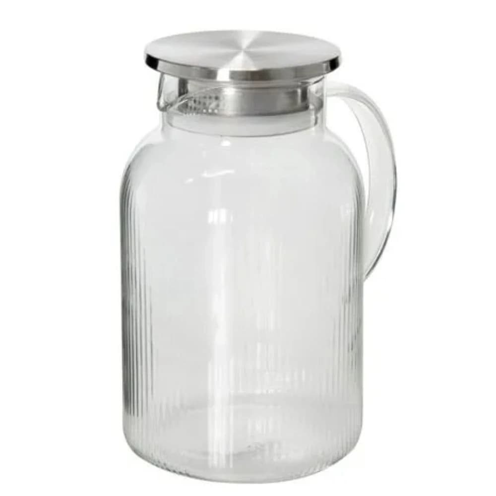 Jarra de Vidro com Tampa de Inox 1,5l