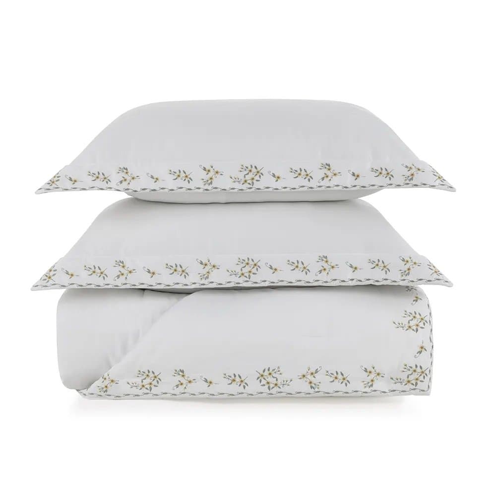 Jogo Colcha Queen Zagara 300 Fios Trussardi Branco 260cm x 280cm