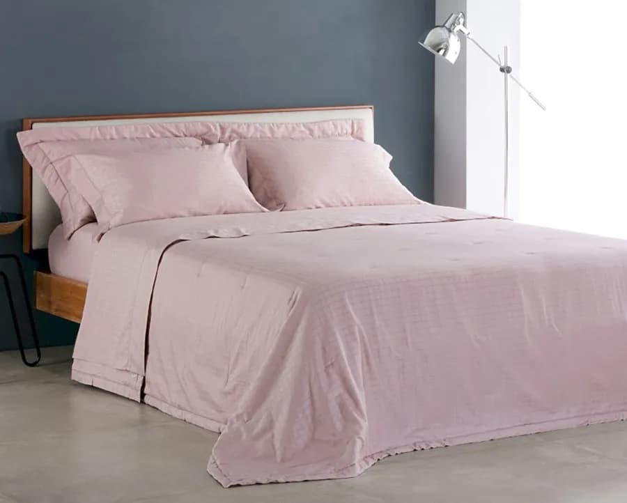 Jogo de Cama Buddemeyer Damask Square Solteiro King - Cetim 300 Fios