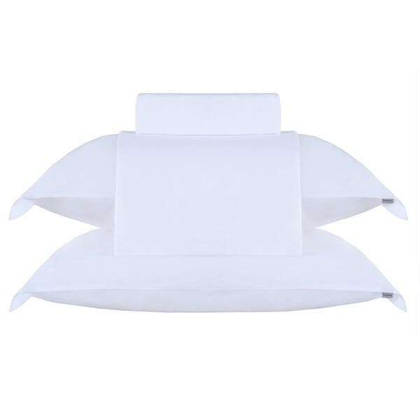 Jogo de Cama Casal Padrão Algodão 150 Fios Branco Buddemeyer