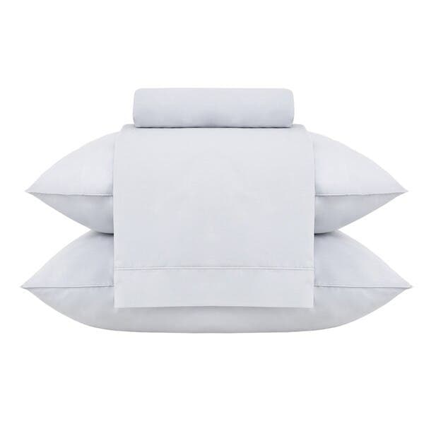 Jogo de Cama Casal Queen Size Algodão 200 Fios Cinza Buddemeyer