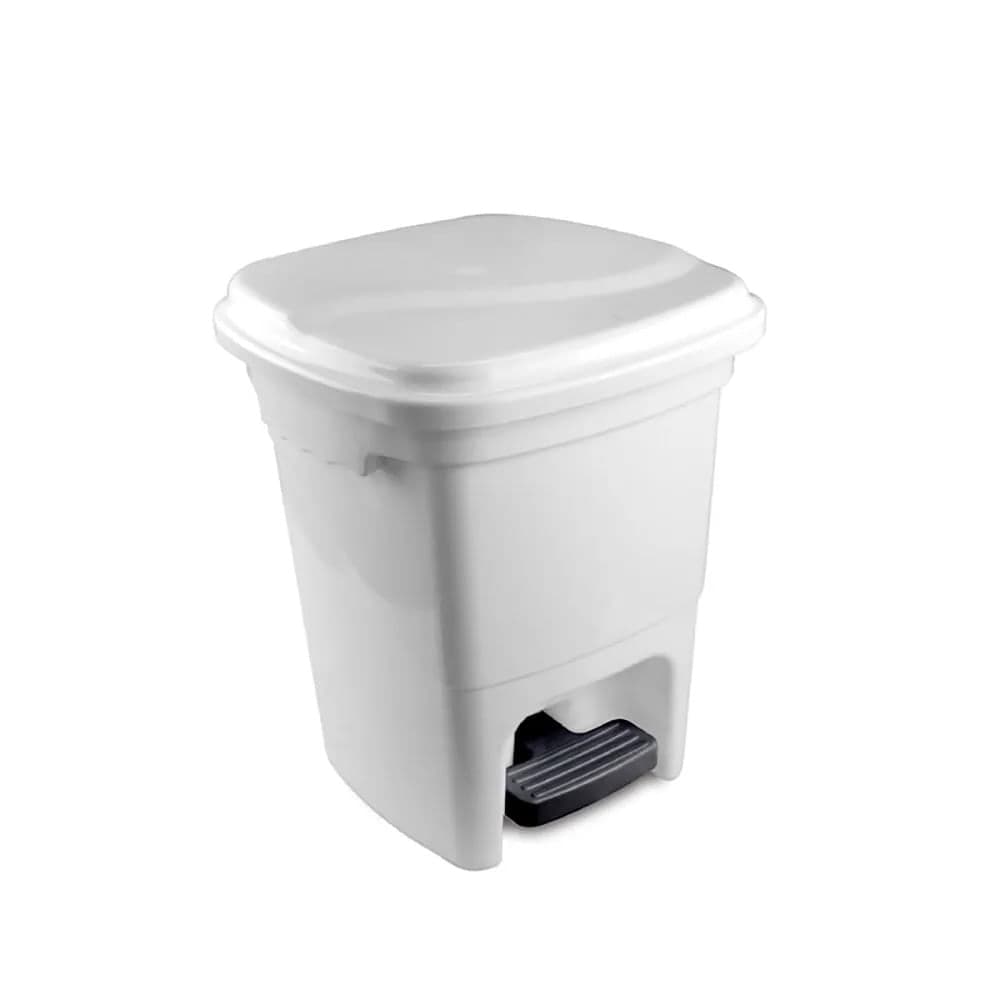 Lixeira de Chão com Pedal 15l Branca - Plasvale