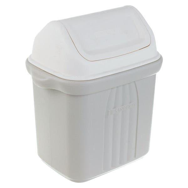 Lixeira para Cozinha 6,5L Plástico Basculante Pia Cinza Sanremo