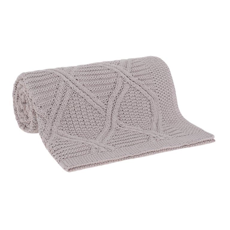 Manta Tricot Helo Buddemeyer Bege 1,25 x 1,50 m