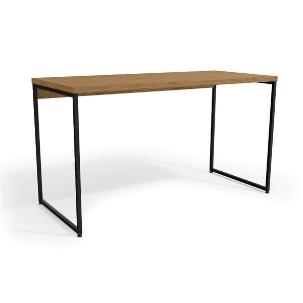 Mesa 136x60cm Freijó e Preto Fosco Metal e MDP Crome