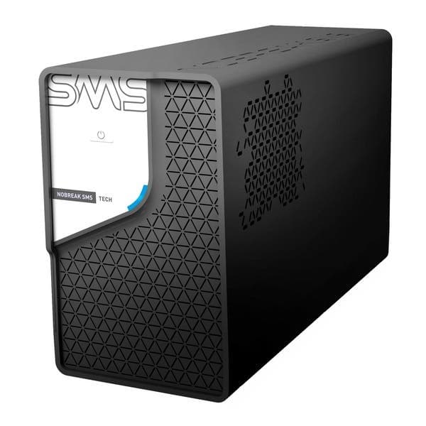 Nobreak 1200VA Tech Bivolt 8 Tomadas Preto SMS