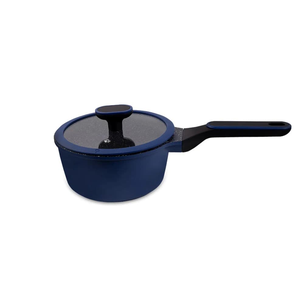 Panela Antiaderente Cerâmico com Tampa Marine 18cm Azul - Hercules