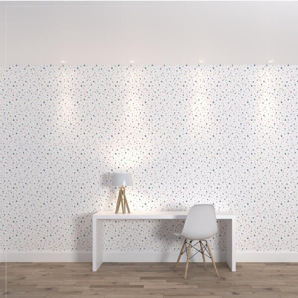 Papel de Parede de Vinifico Geométrico Granilite Rosa 1,7x1m Muse