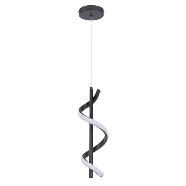 Pendente Espiral Alumínio Preto Space LLUM Bronzearte
