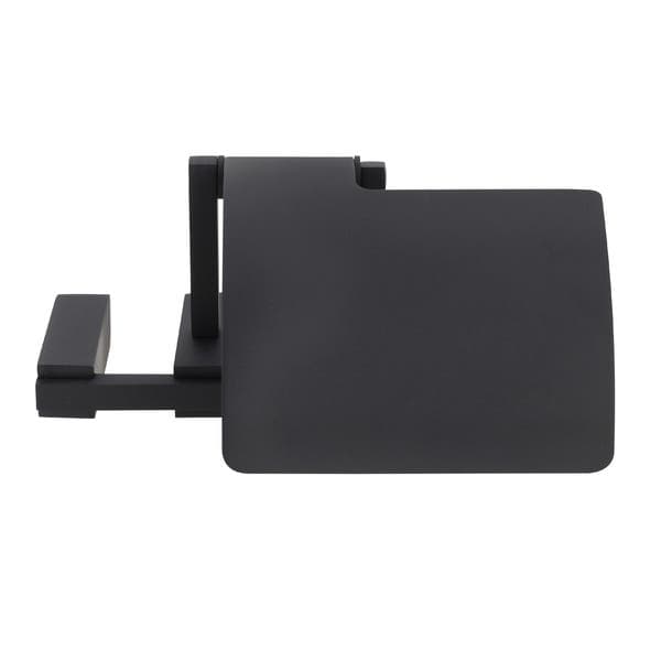 Porta Papel Higiênico Metal Simples Quartzo Black Fani