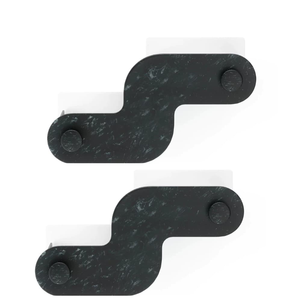 Porta Shampoo Adesivo Umbra Nami Preto 30x12cm 2pçs