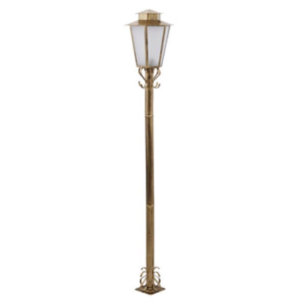 Poste de Jardim 1 Lâmpada Ouro Velho Metal 1,76m Ideal