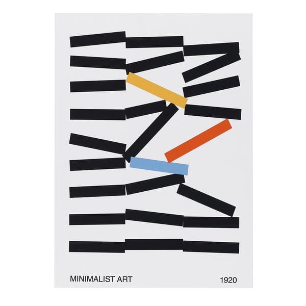 Pôster Minimalista Multicolorido 50x70cm Outlet dos Quadros