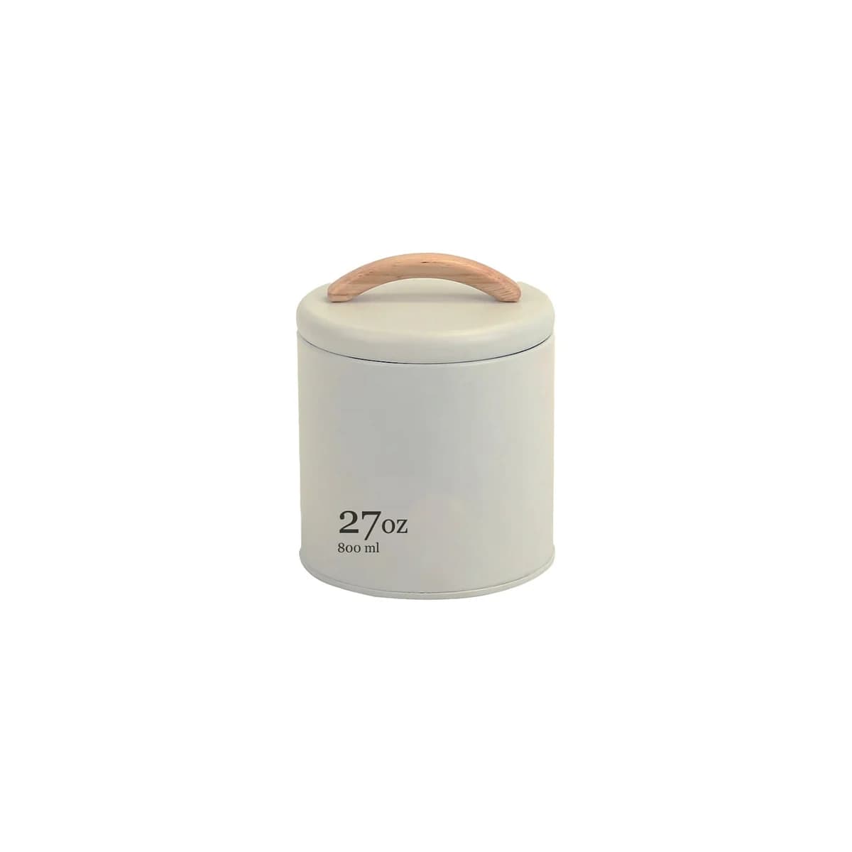 Pote mantimentos em Metal Ou 800ml Linha Sense — Bege