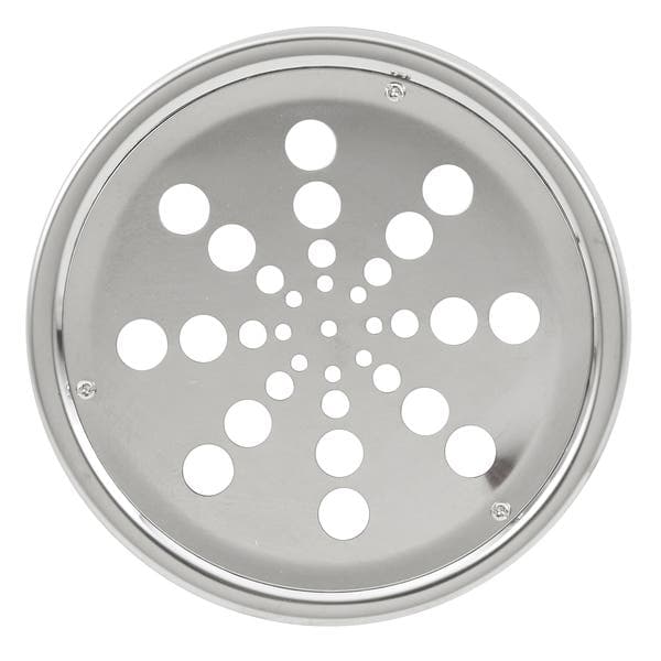 Ralo Simples de Banheiro 15x15cm Aço Inox Cromado Redondo Equation
