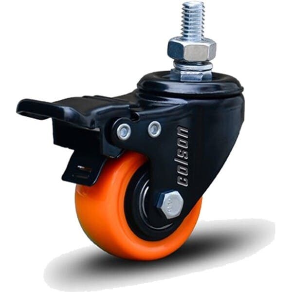 Rodízio de Plástico com Freio Multicolorido 41mm até 30kg Colson