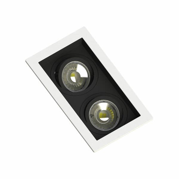 Spot de Embutir Recuado Branco Recuo Preto Dicroica Save Energy
