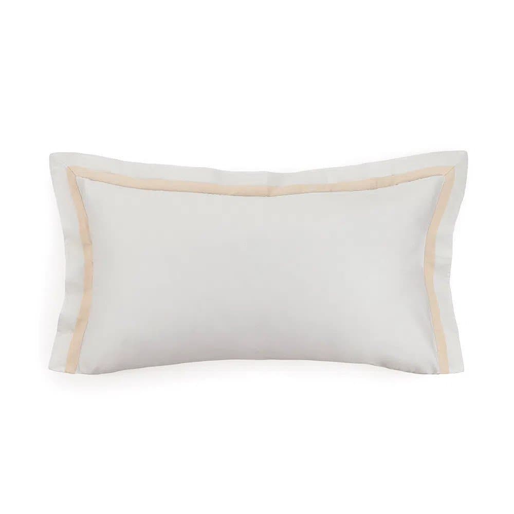 Super Fronha Vercelli 300 Fios Trussardi Branco e Pérola 50x90cm
