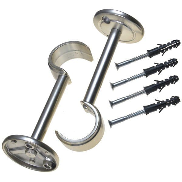 Suporte de Varão para Cortina Simples 11cm Zamac Cinza Couselo